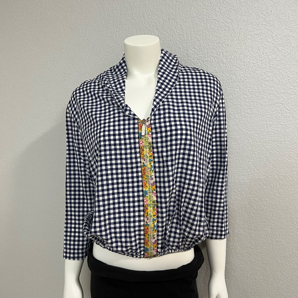 Boutique Crop Gingham Checked Shirt